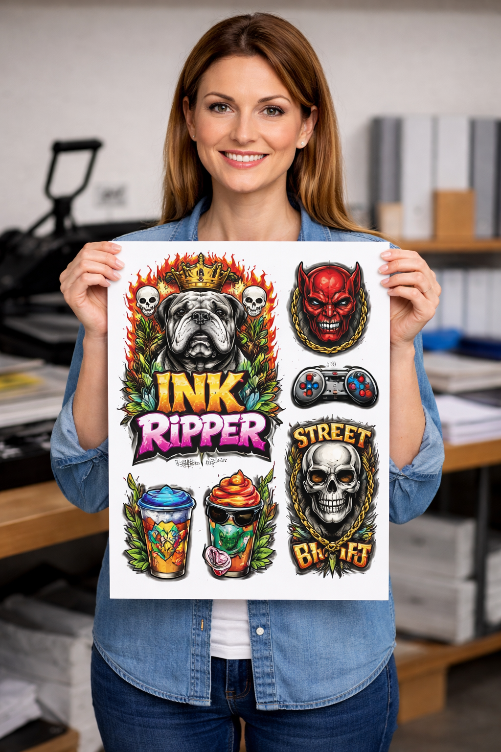 Upload Gang Sheet -  Select your gang sheet size, upload your gang sheet, select the quantity and then add to cart and finalise your payment - EASY!